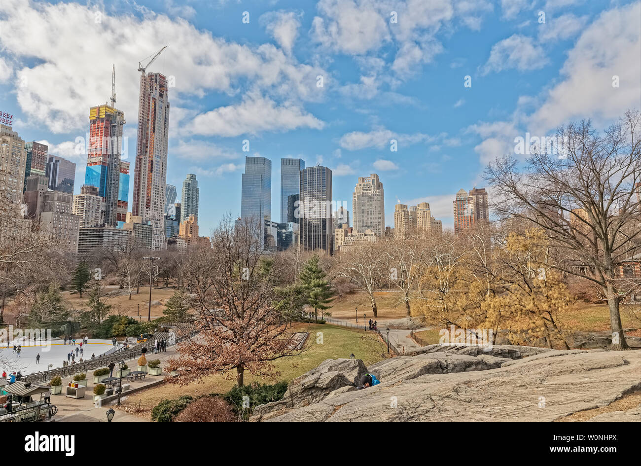 New York Central Park im Winter Stockfoto