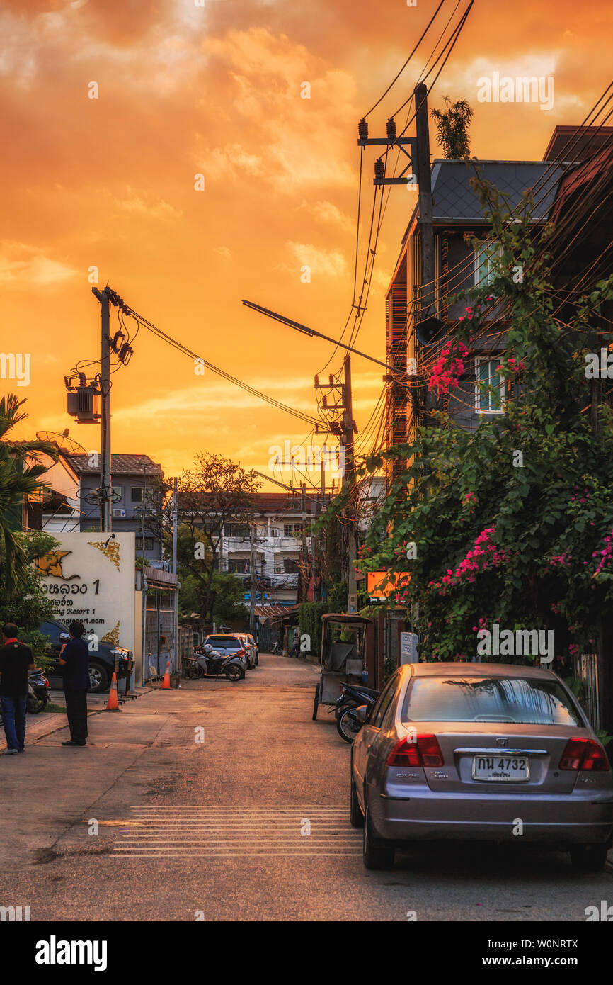 Auf den Straßen von Chiang Mai, Thailand Stockfoto