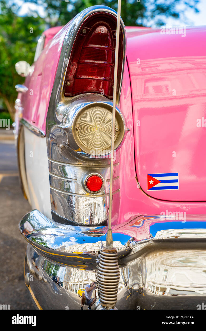 Klassische amerikanische Auto in der Stadt Havanna, Kuba. Stockfoto