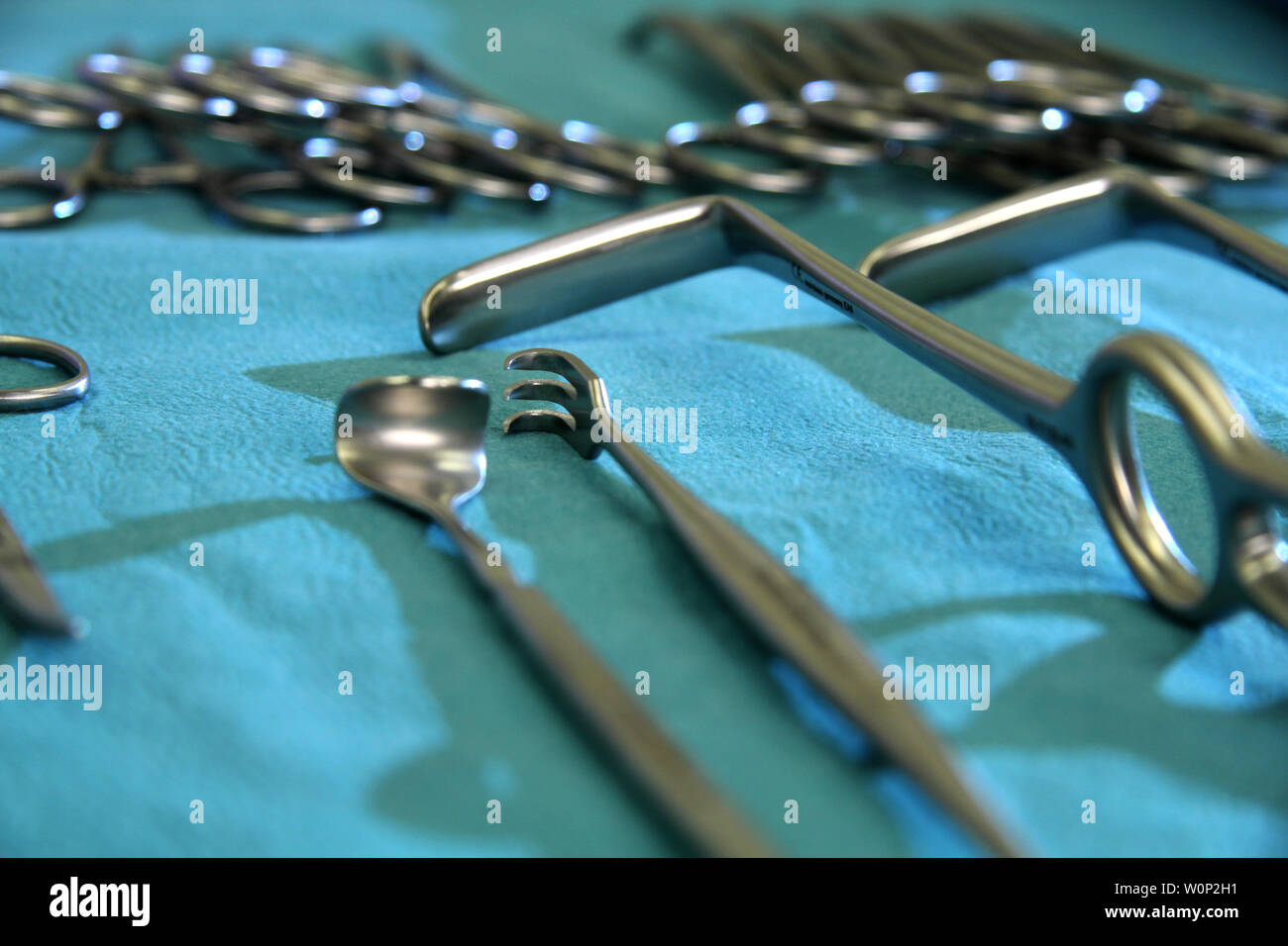 Nahaufnahme der chirurgischen Instrumente Stockfoto