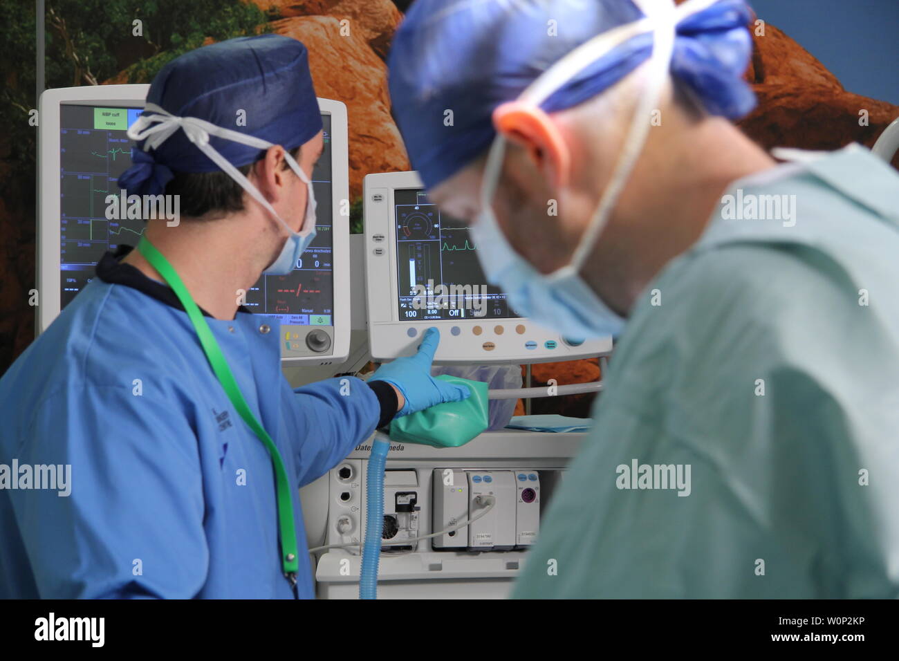 Ärzte und Krankenschwestern Chirurgie Vorformen Stockfoto