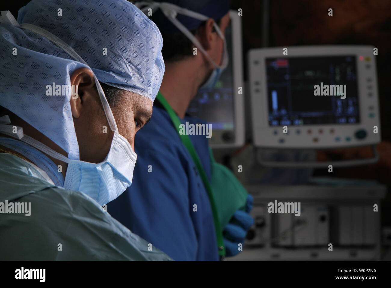 Ärzte und Krankenschwestern Chirurgie Vorformen Stockfoto