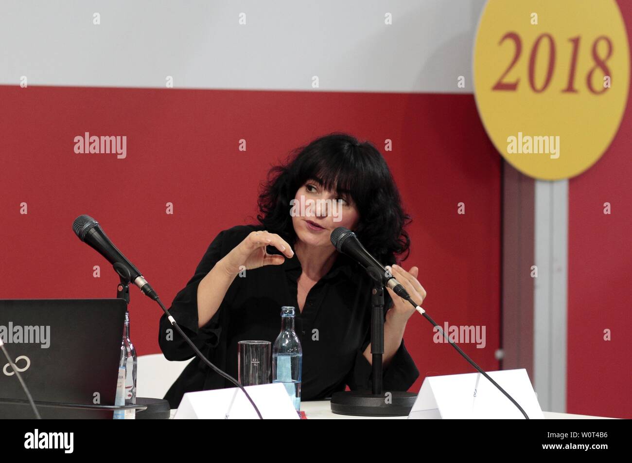 Vom 15. bis zum 18. März 2018 fand im Messegelände in Leipzig die Buchmesse statt. Stockfoto