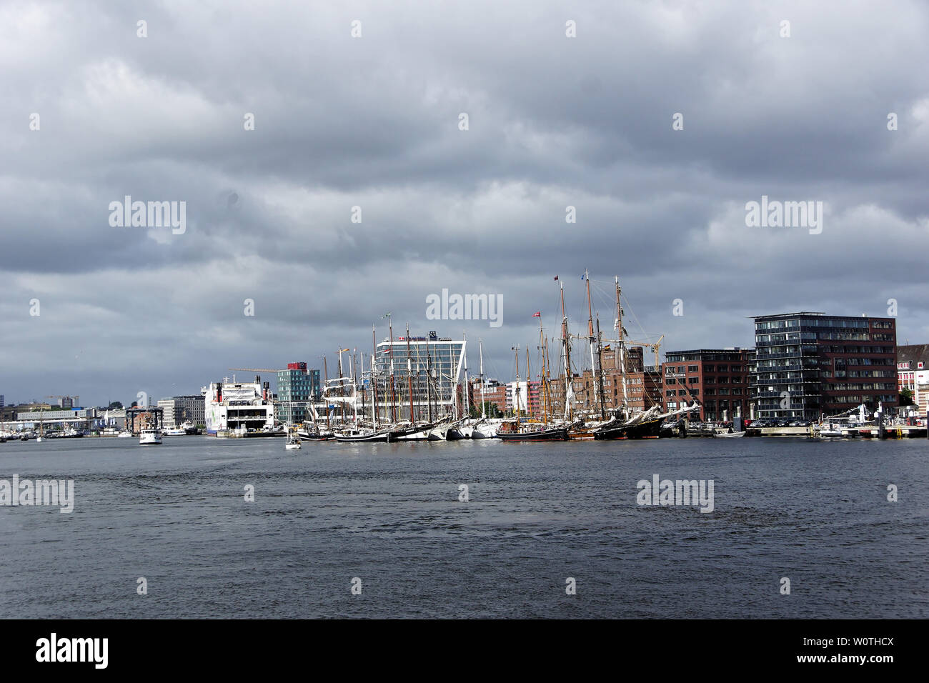 Kiel, Deutschland - 23. Juni 2018: Eindrücke von der Tall Ship Parade während der Kieler Woche 2018 Stockfoto