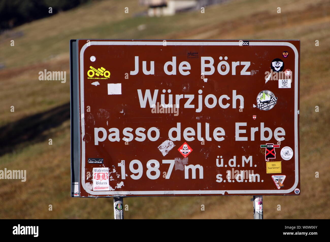 Wuerzjoch, 1987 Meter Meereshoehe in Südtirol/Alto Adige 2018 Stockfoto
