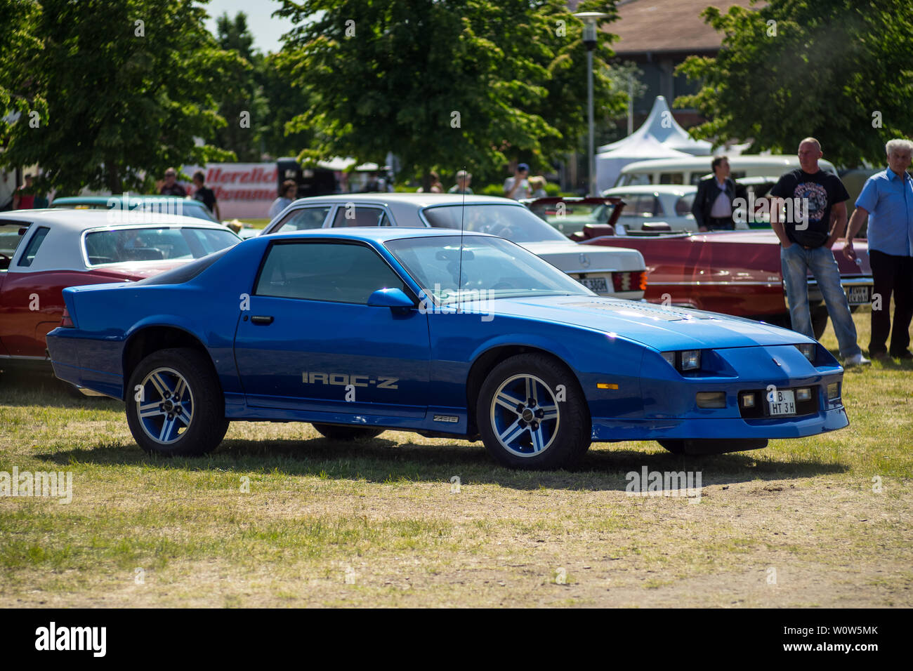 PAAREN IM GLIEN, Deutschland - 19. MAI 2018: Muscle Car Chevrolet Camaro IROC-Z Z28, 1985. Oldtimer-show 2018 sterben. Stockfoto