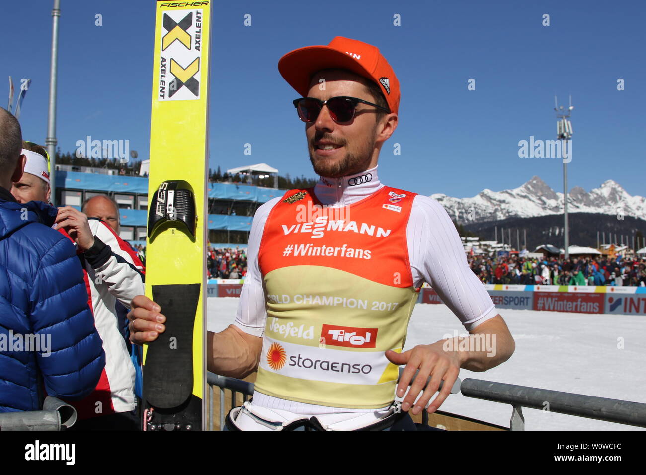 Johannes Rydzek (Oberstdorf) beim Einzel Nordische Kombination, FIS Nordische Ski-WM 2019 in Seefeld Stockfoto