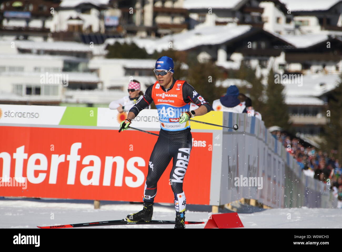 Jeun Park (Korea) beim Einzel Nordische Kombination, FIS Nordische Ski-WM 2019 in Seefeld Stockfoto