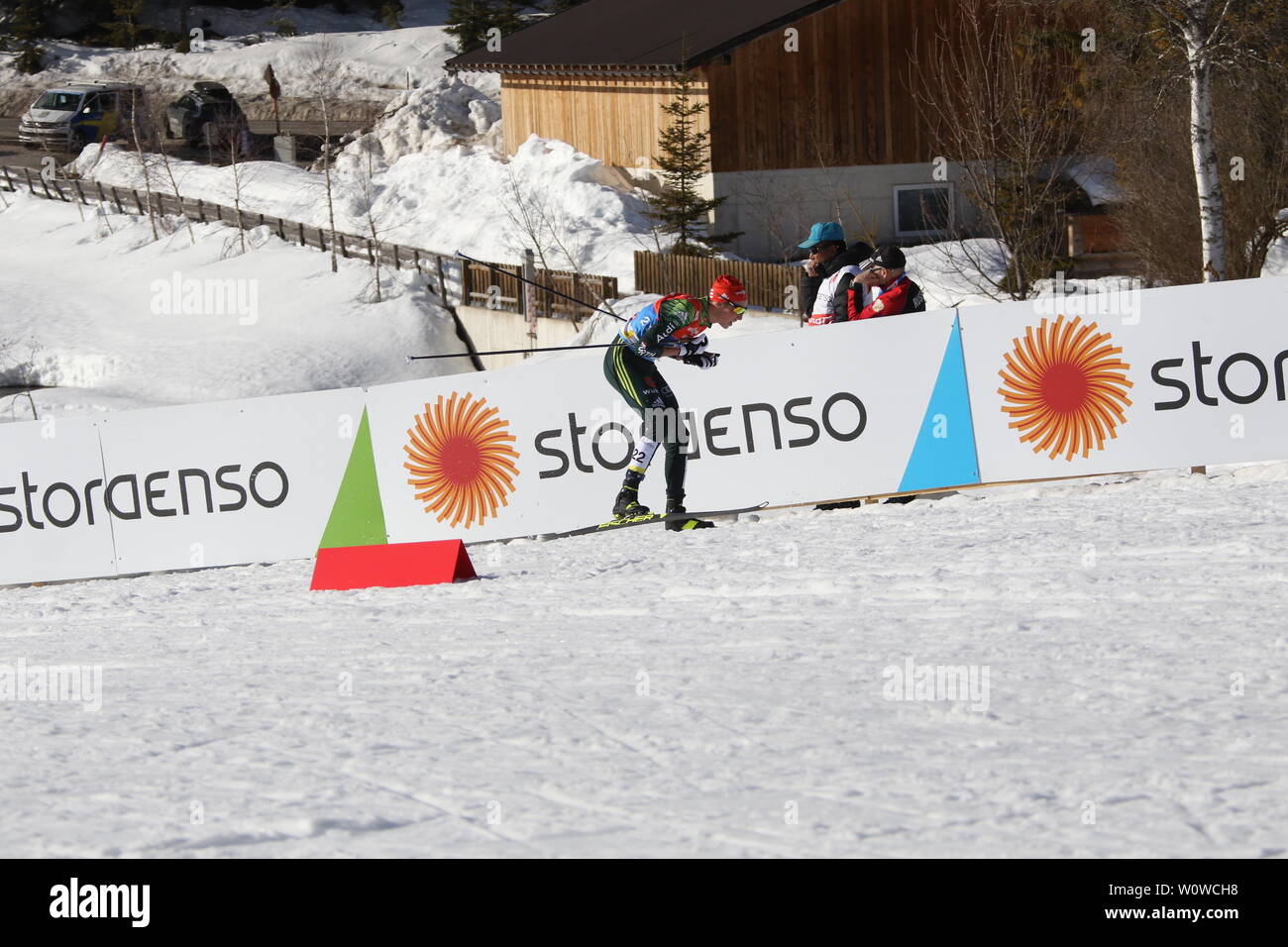 Eric Frenzel (SSV Geyer) beim Einzel Nordische Kombination, FIS Nordische Ski-WM 2019 in Seefeld Stockfoto