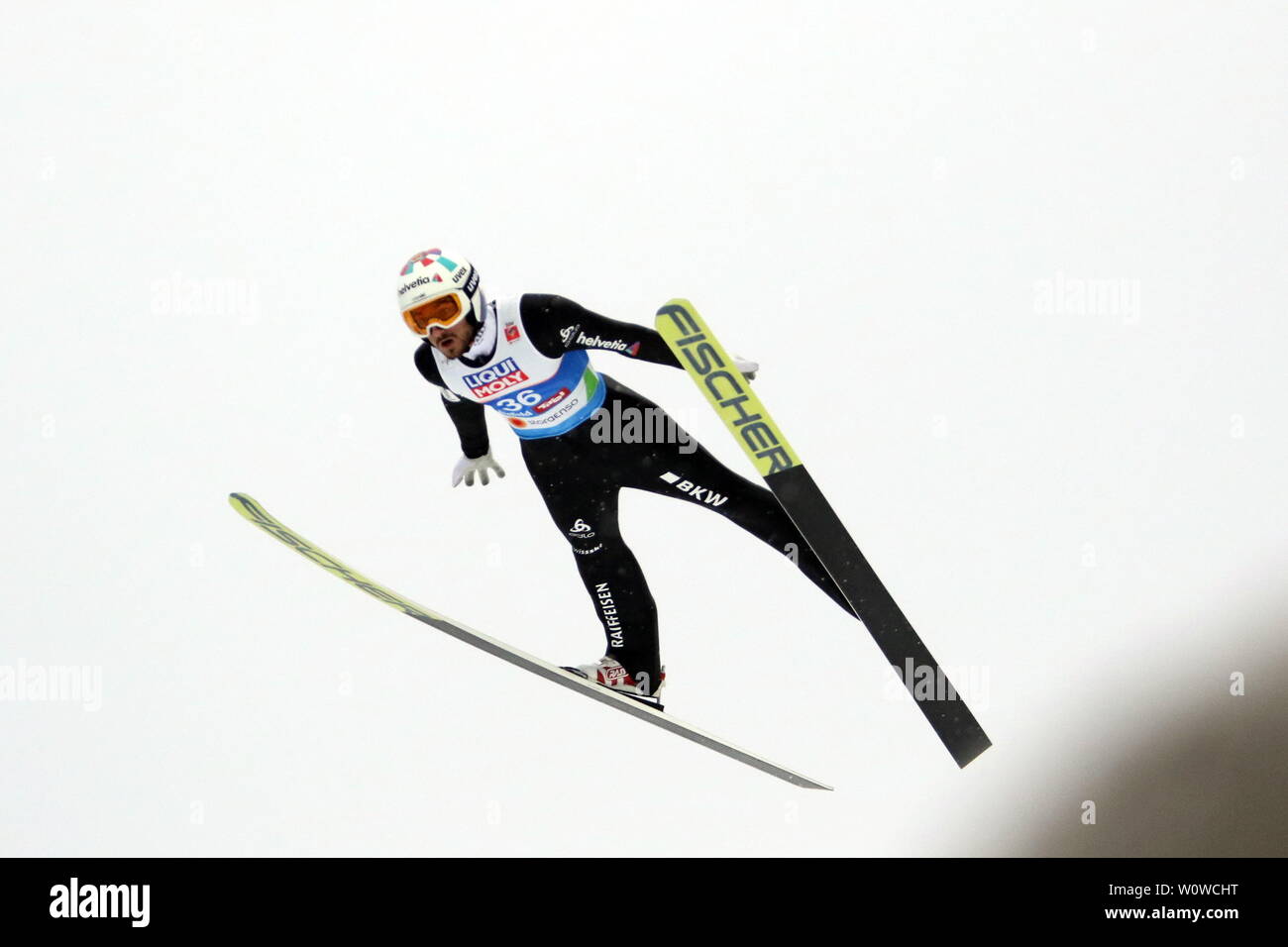 Killian PEIER (Schweiz/CH) beim Skispringen Herren NH, FIS Nordische Ski-WM 2019 in Seefeld Stockfoto