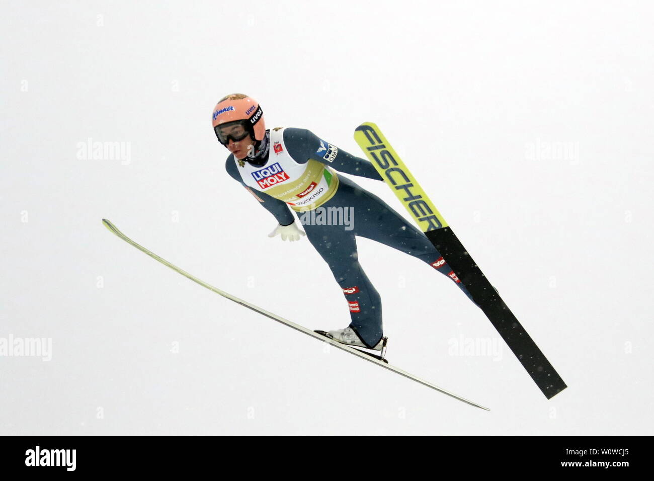 Stefan Kraft (Österreich/AUT) springt zu Bronze beim Skispringen Herren NH, FIS Nordische Ski-WM 2019 in Seefeld Stockfoto