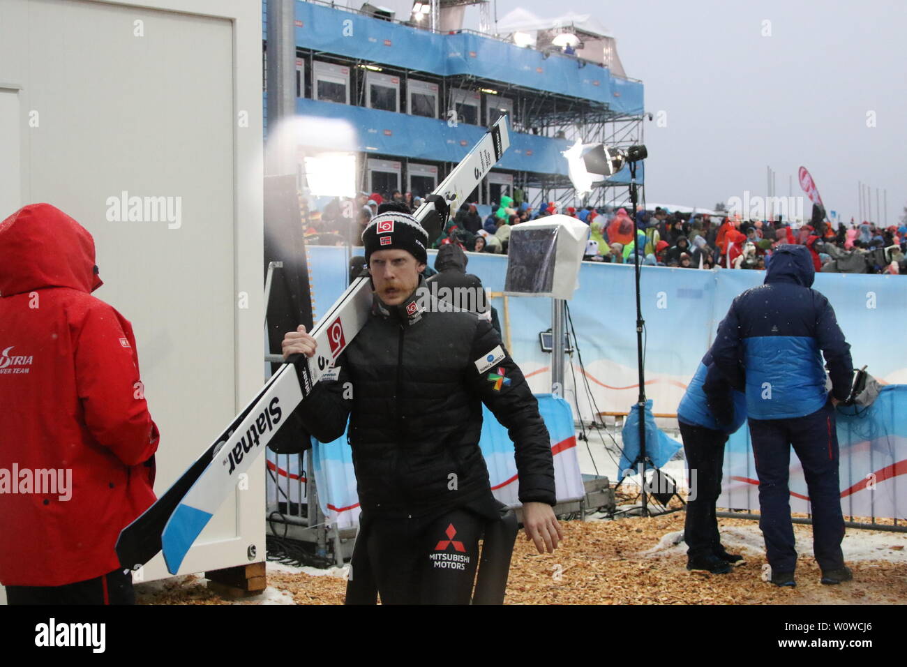 Robert Johansson (Norwegen/Nor) beim Skispringen Herren NH, FIS Nordische Ski-WM 2019 in Seefeld Stockfoto