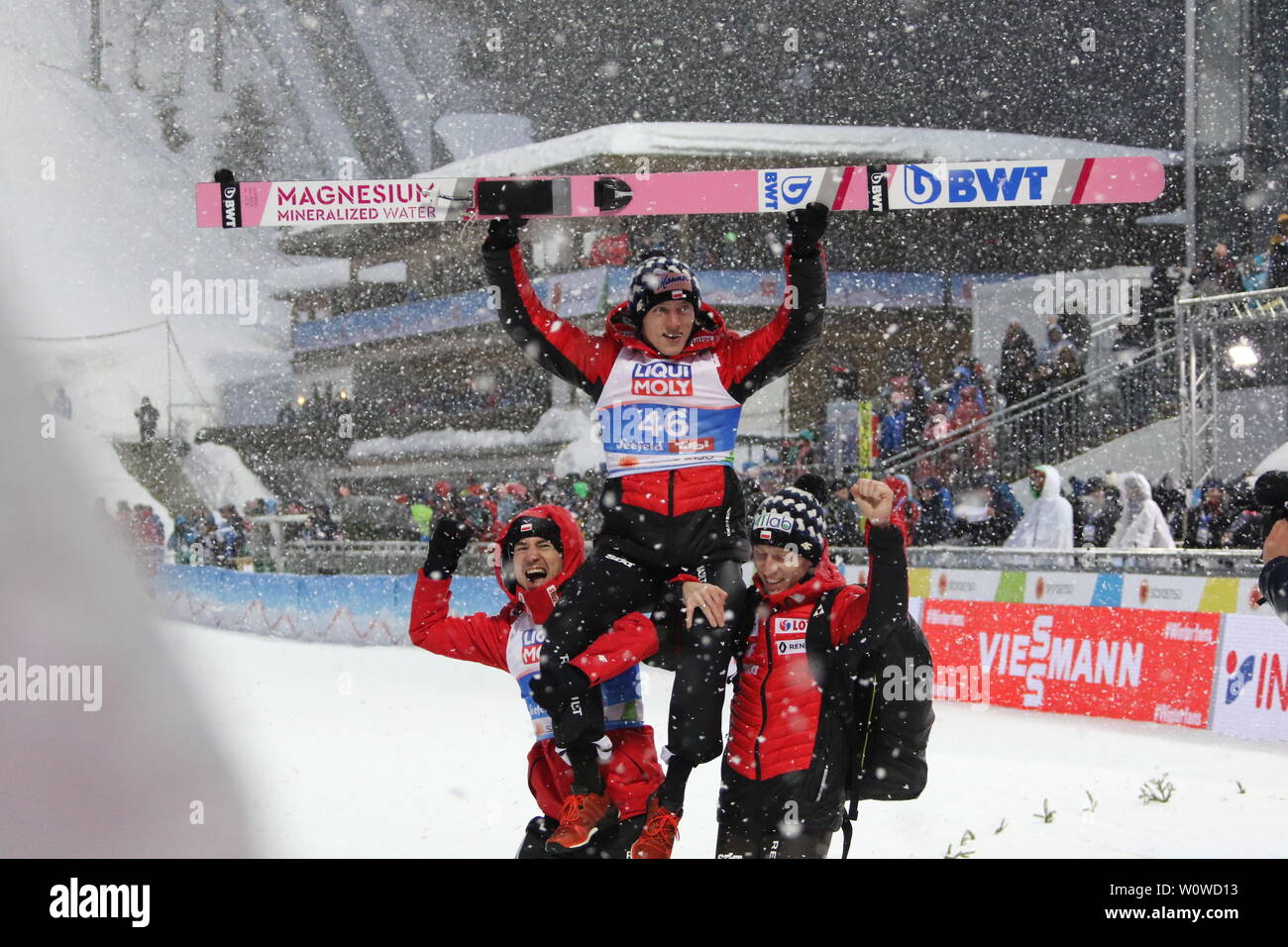 Skispringen Herren NH, FIS Nordische Ski-WM 2019 in Seefeld Stockfoto
