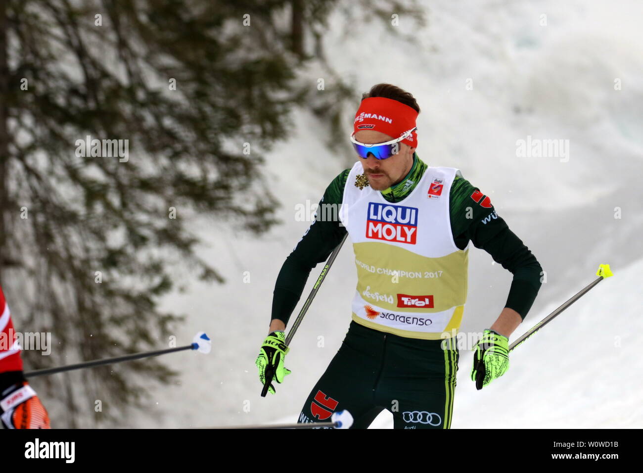 Fabian Riessle (SZ Breitnau/Deutschland) bei der Team Nordische Kombination, FIS Nordische Ski-WM 2019 in Seefeld Stockfoto