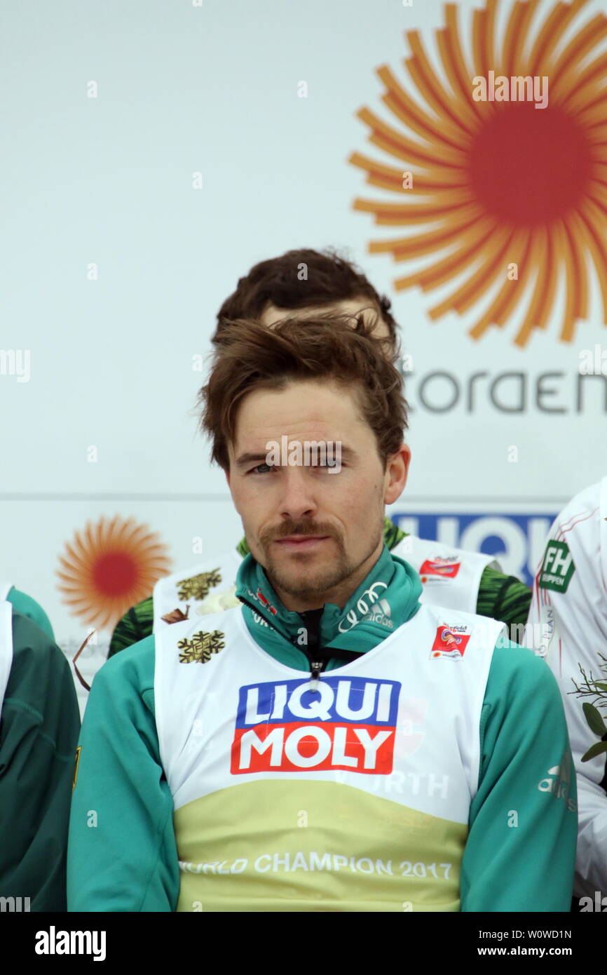 Fabian Riessle (SZ Breitnau/Deutschland), Team Nordische Kombination, FIS Nordische Ski-WM 2019 in Seefeld Stockfoto