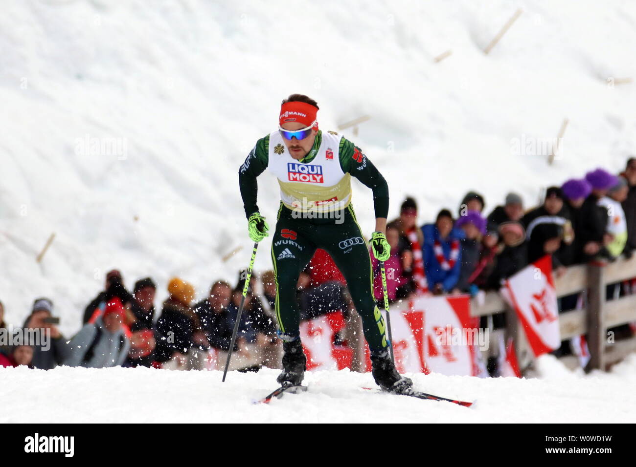 Fabian Riessle (SZ Breitnau/Deutschland) bei der Team Nordische Kombination, FIS Nordische Ski-WM 2019 in Seefeld Stockfoto