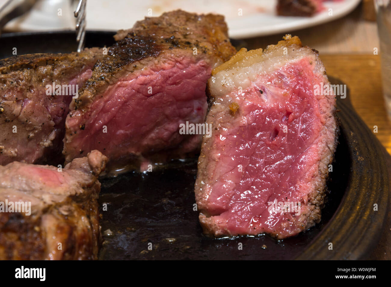 Florentiner Steak in einem Restaurant in Florenz Stockfoto