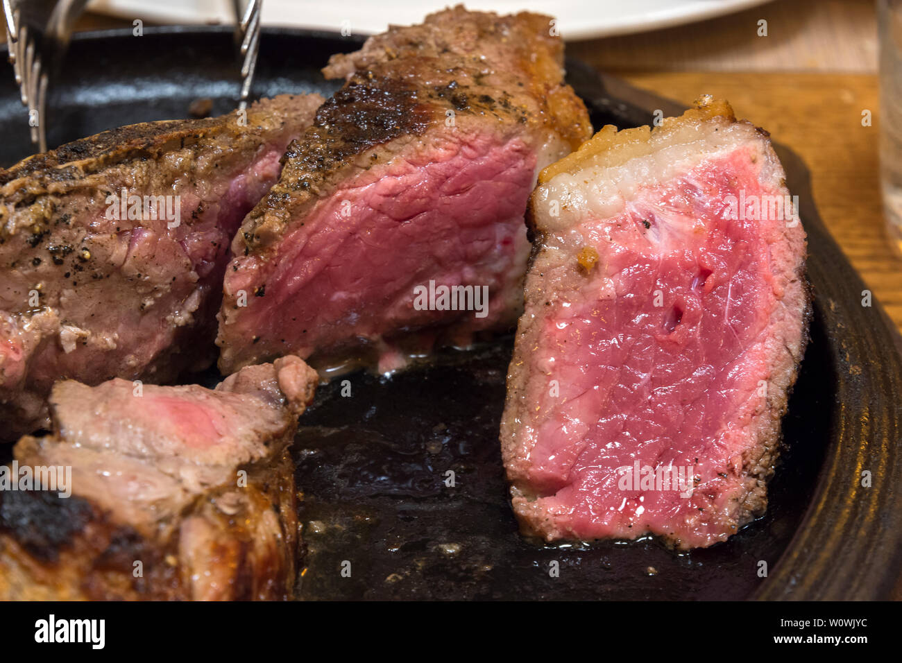 Florentiner Steak in einem Restaurant in Florenz Stockfoto