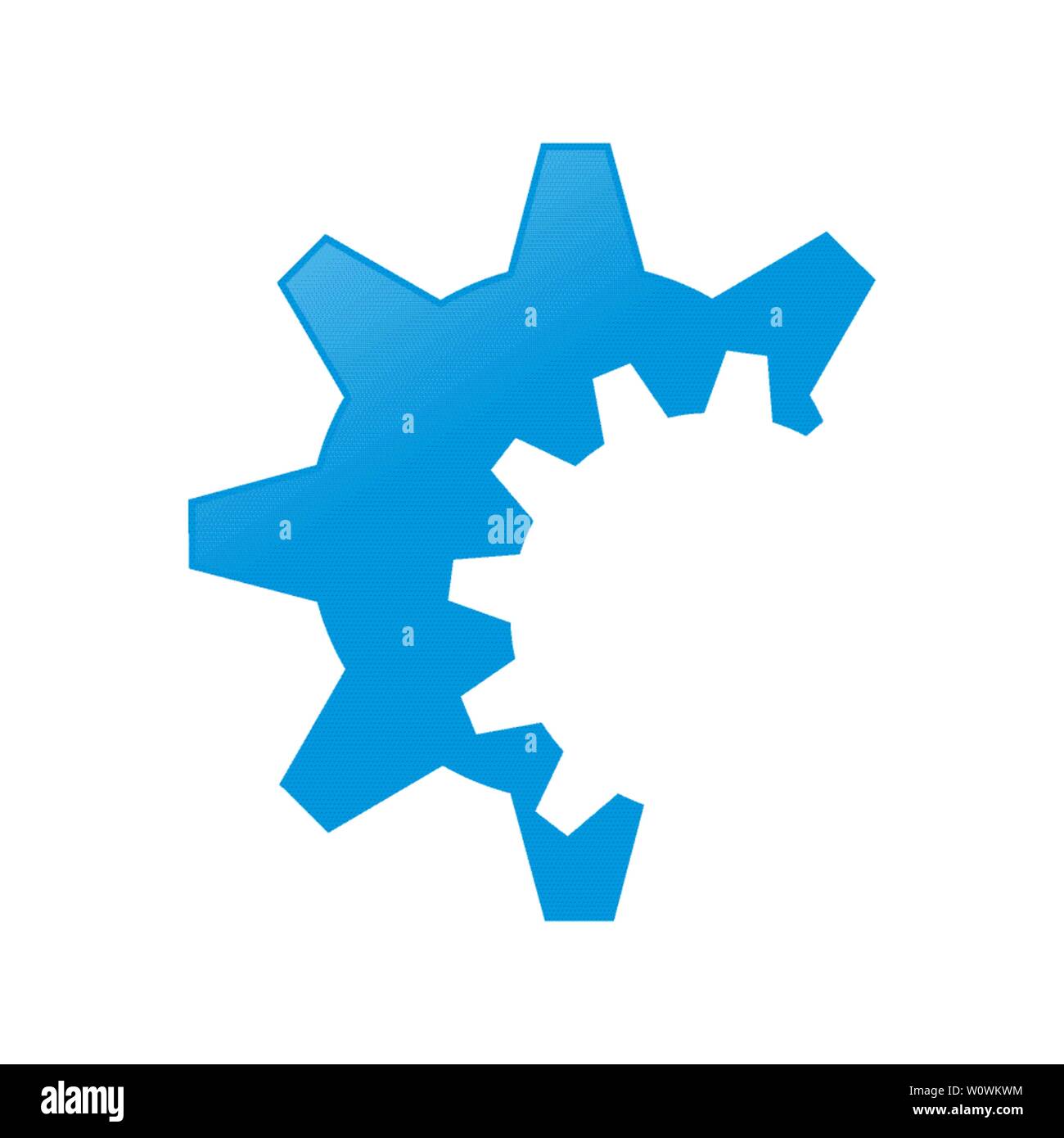 Engineering Gang Cog abgeschnitten Vektor Symbol Grafik Logo Design Template Stock Vektor