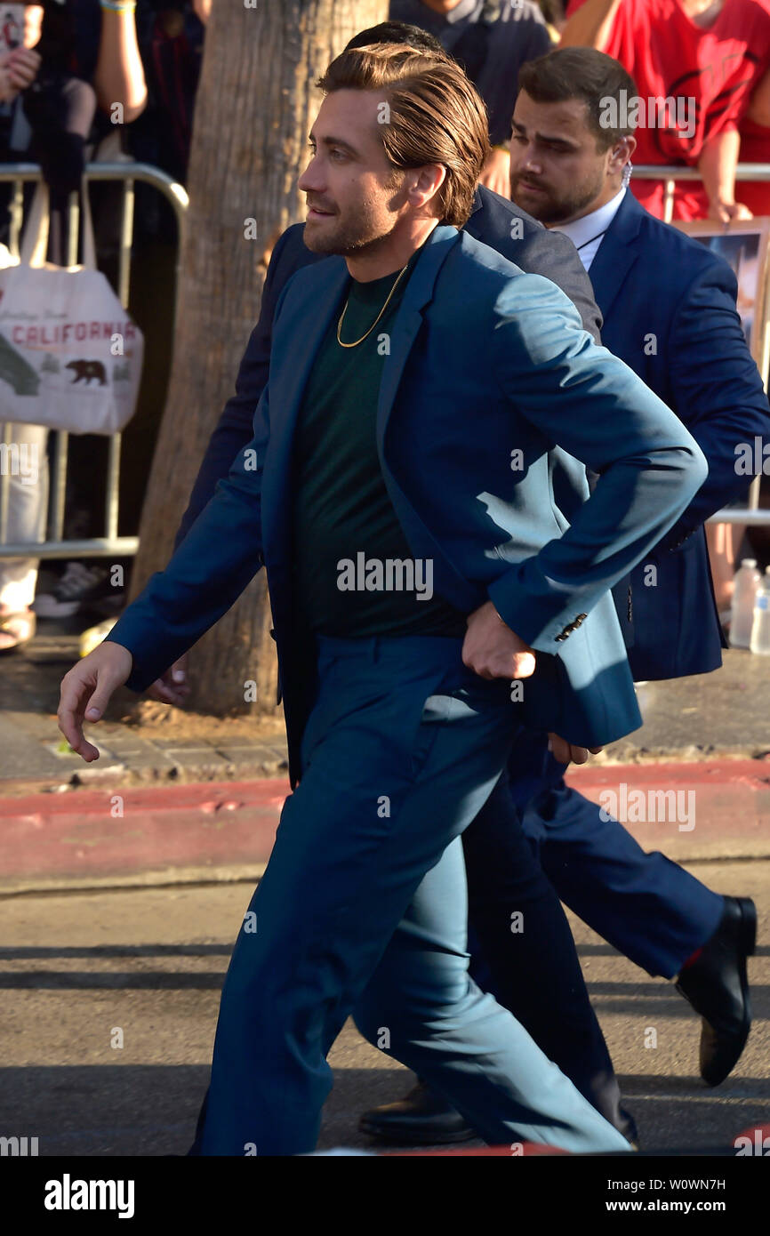 Los Angeles, USA. 26 Juni, 2019. Jake Gyllenhaal bei der Weltpremiere des Films 'Spider-Man: Weit weg von zu Hause' an der TCL Chinese Theater. Los Angeles, 26.06.2019 | Verwendung der weltweiten Kredit: dpa/Alamy leben Nachrichten Stockfoto