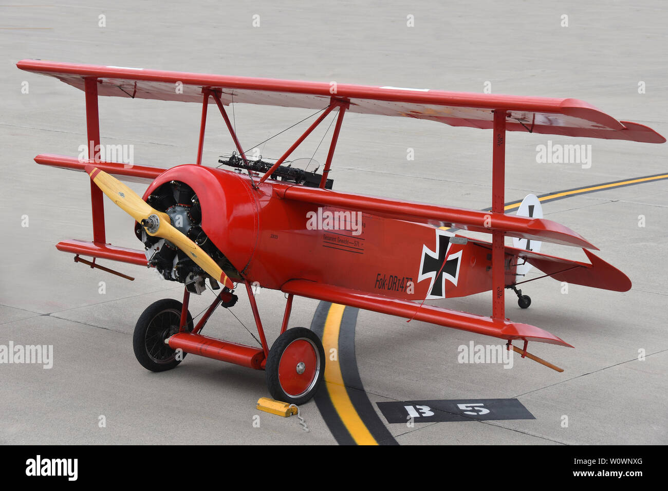 Fokker Dr. I Dreidecker Fokker Stockfoto