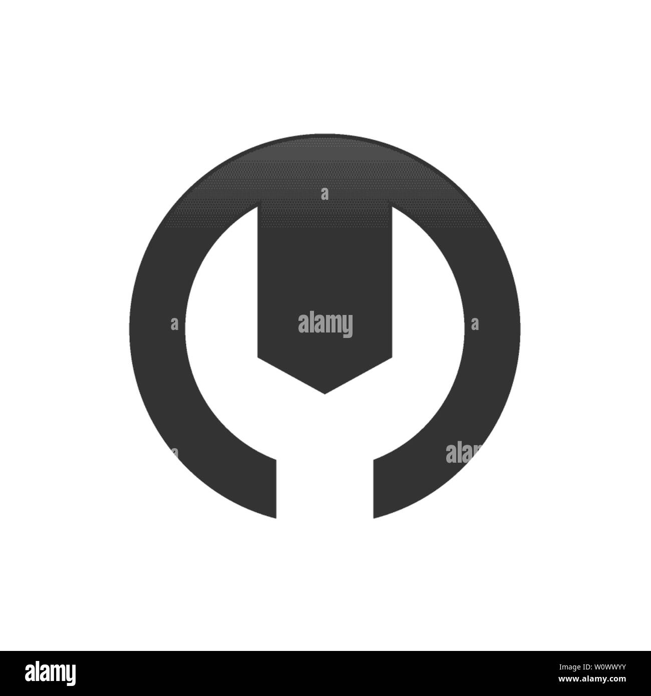 M Schreiben erste Mechaniker Vektor Symbol Grafik Logo Design Template Stock Vektor