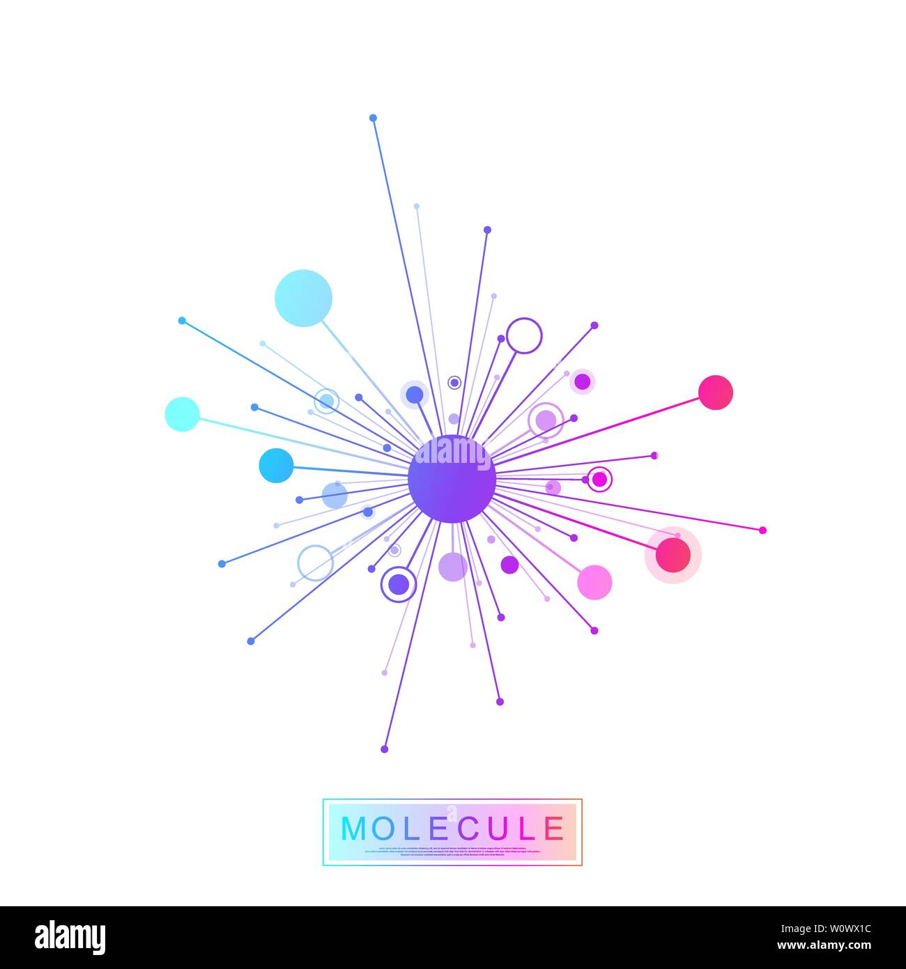 Molekül logo Symbol Vorlage Wissenschaft Genetik Firmenschriftzug, DNA-Helix. Genetische Analyse Forschung biotech Code DNA Test Infografik. Genomsequenz Karte Stock Vektor