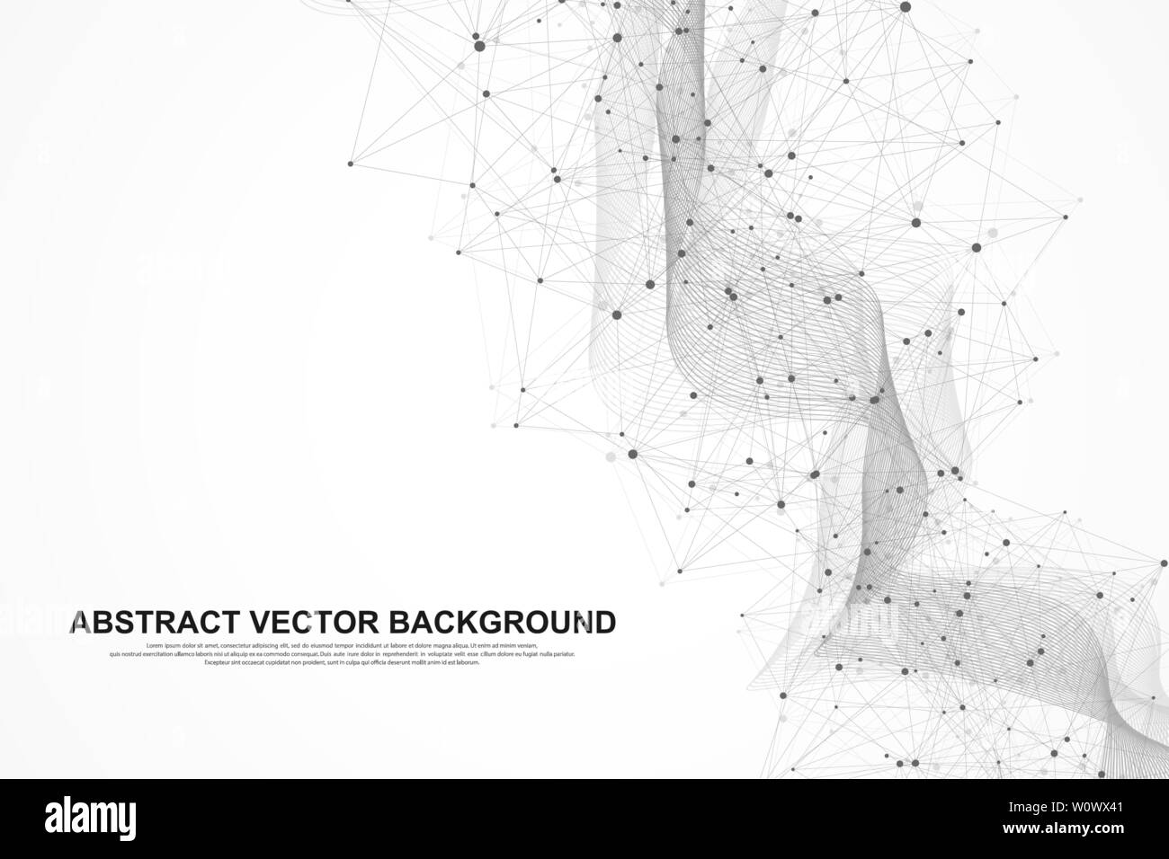 Vektor abstract große Datenvisualisierung. Komplexe Daten threads Grafik. Abstrakte Vektorgrafiken. Futuristische Infografik Abbildung. Stock Vektor