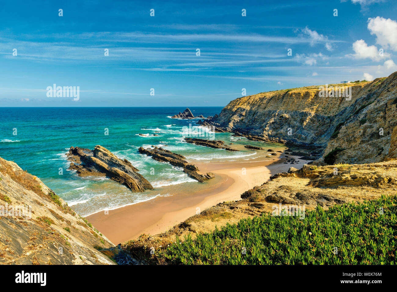 Zambujeira do Mar, Alentejo, Portugal Stockfoto