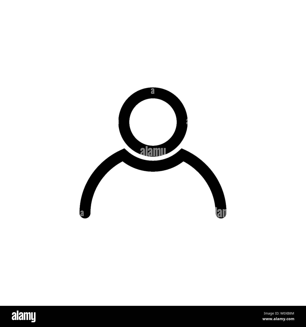 Symbol Benutzer. Avatar flachbild Symbol isoliert auf weißem Stock Vektor