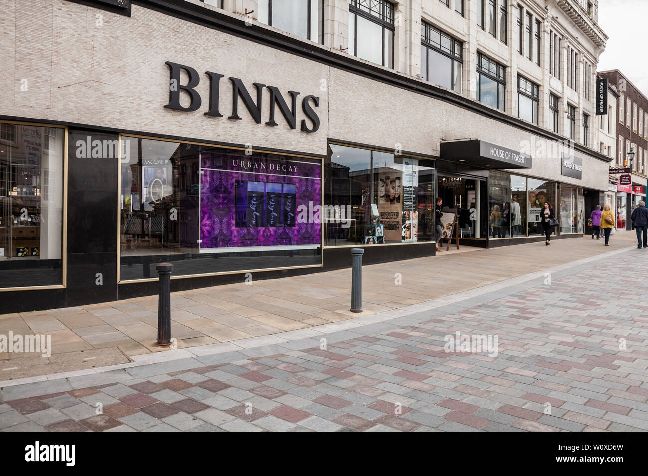 Binns/House of Fraser Store auf Hohe Zeile, Darlington, England, Großbritannien Stockfoto