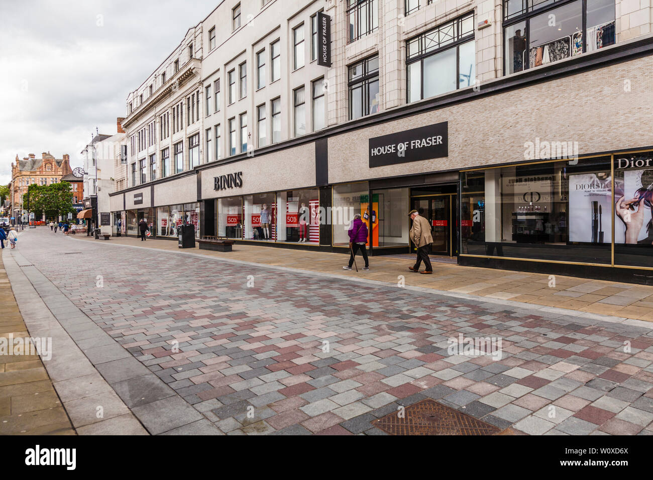 Binns/House of Fraser Store auf Blackwellgate und hohe Zeile, Darlington, England, Großbritannien Stockfoto