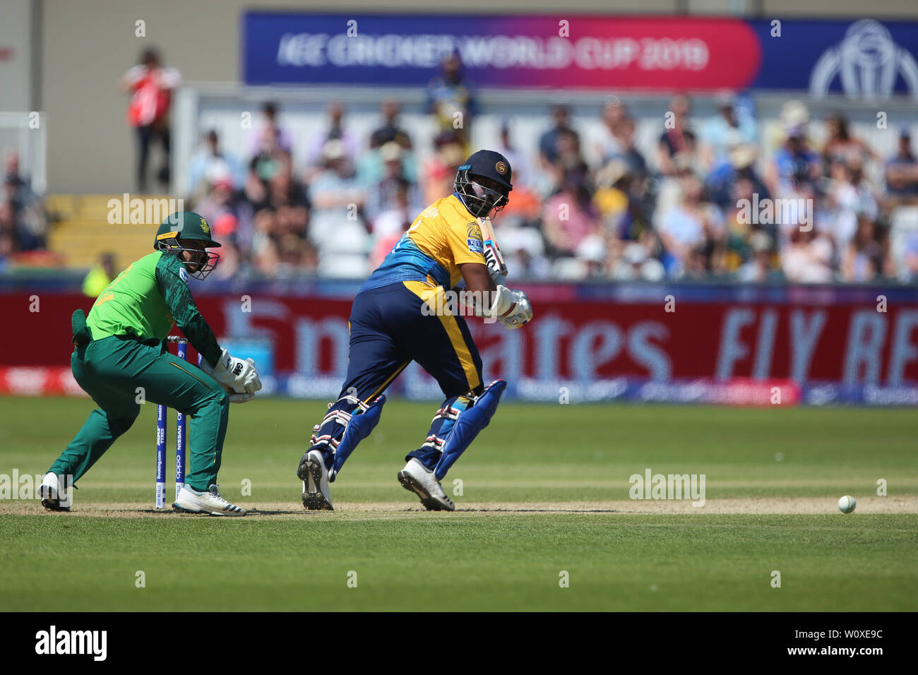 CHESTER LE STREET, ENGLAND vom 28. Juni 2019. Übereinstimmung zwischen Sri Lanka und Südafrika im Emirates Riverside, Chester Le Street am Freitag, den 28. Juni 2019. (Credit: Mark Fletcher | Kredit: MI Nachrichten & Sport/Alamy leben Nachrichten Stockfoto