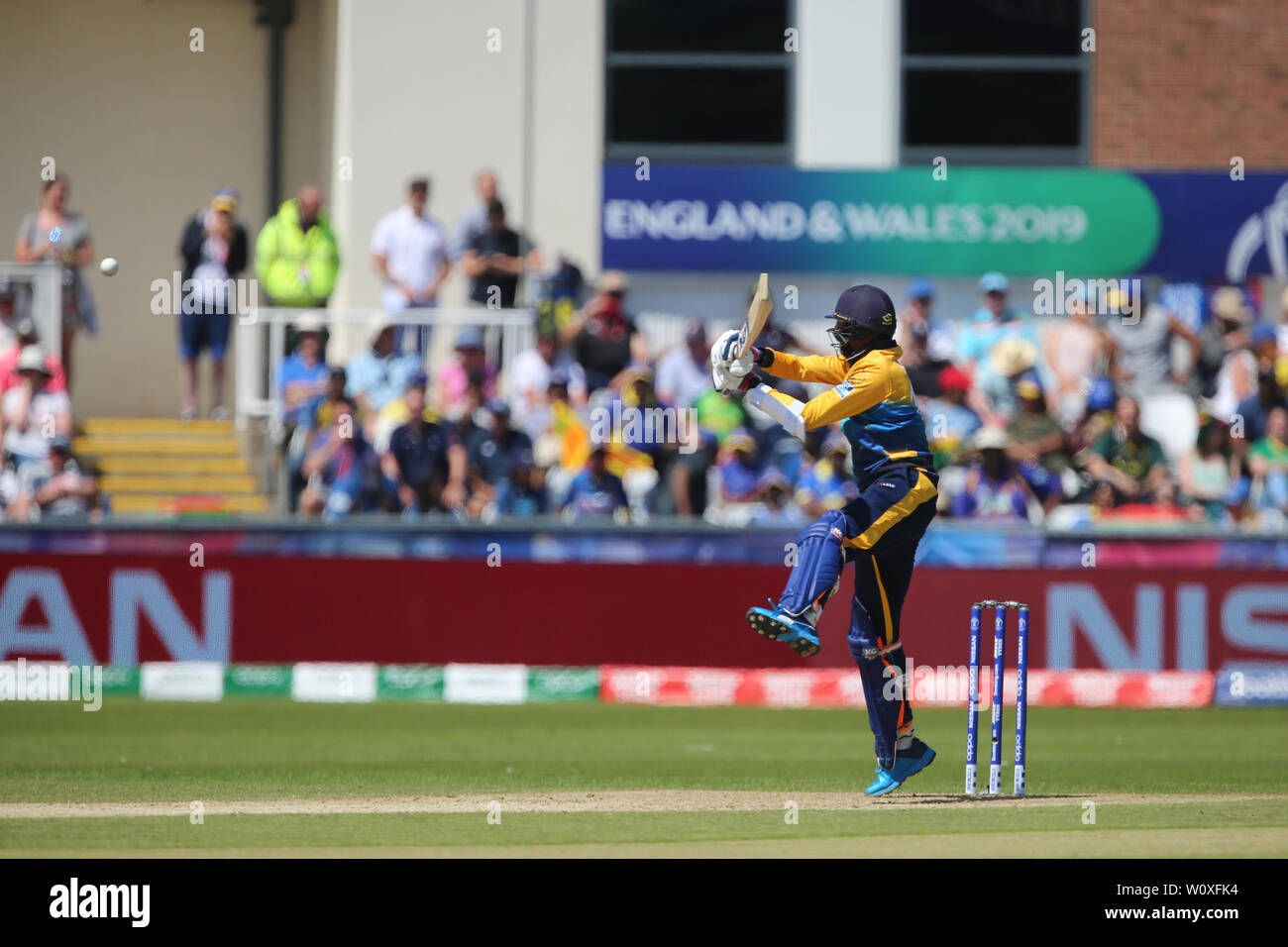 CHESTER LE STREET, ENGLAND vom 28. Juni 2019. Übereinstimmung zwischen Sri Lanka und Südafrika im Emirates Riverside, Chester Le Street am Freitag, den 28. Juni 2019. (Credit: Mark Fletcher | Kredit: MI Nachrichten & Sport/Alamy leben Nachrichten Stockfoto