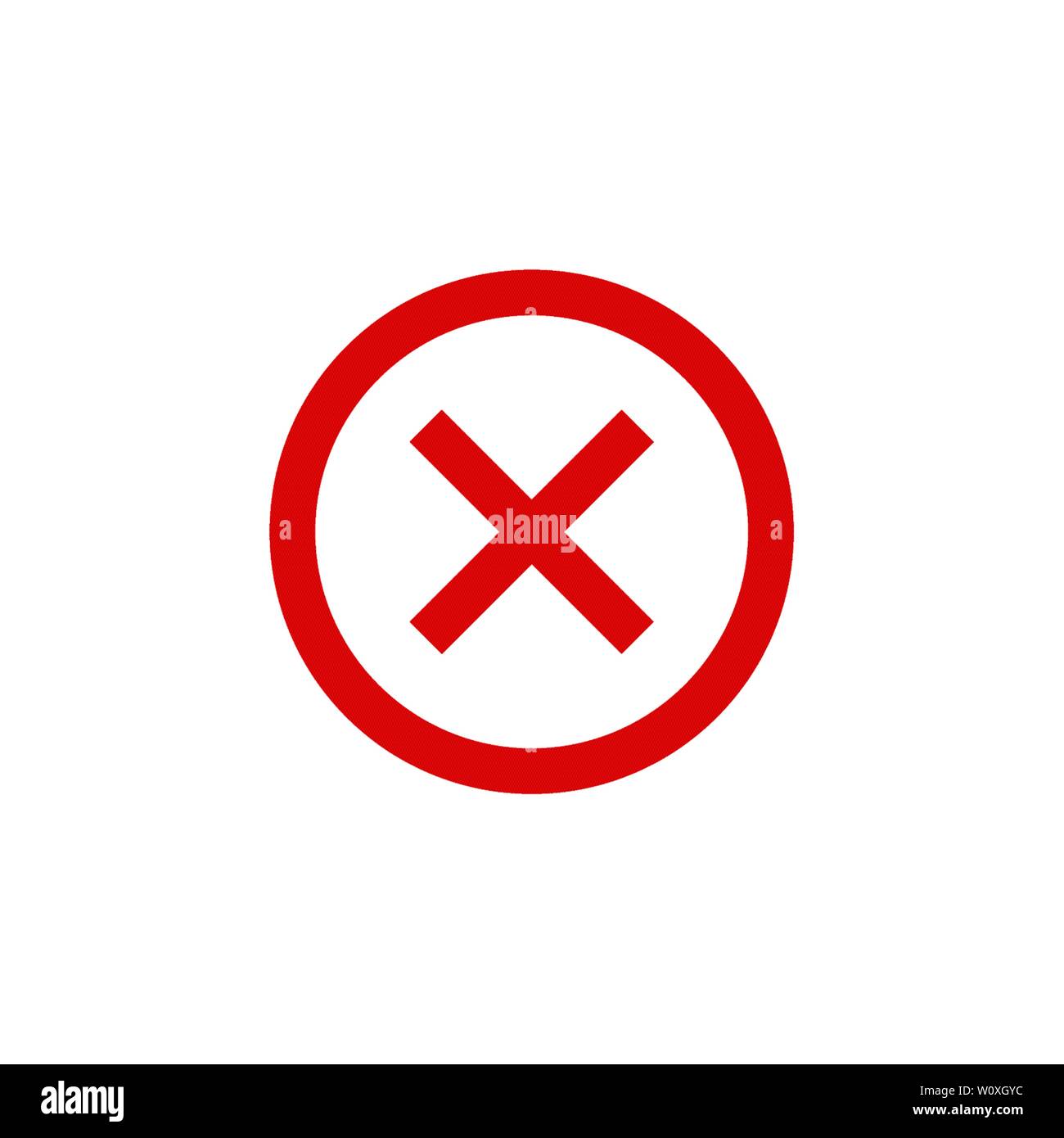 Vector Illustration, flache Bauform. Löschen abbrechen Symbol entfernen Stock Vektor