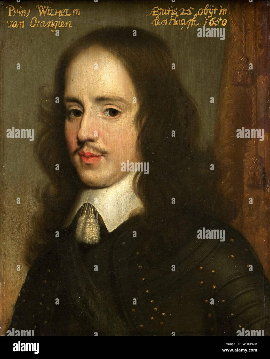 Portrait von Wilhelm II., Prinz von Oranien (1653). Gerard van Honthorst, Stockfoto