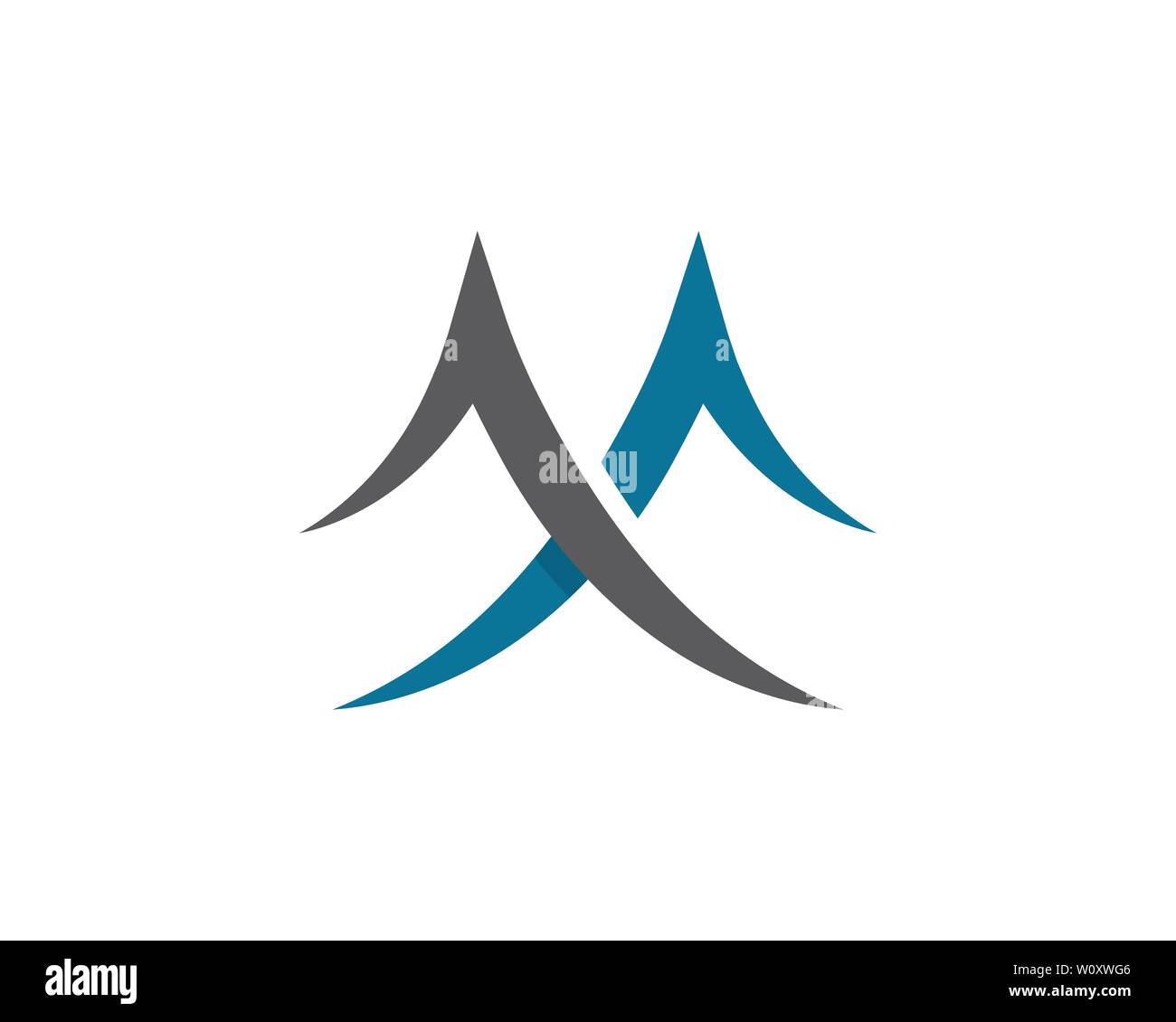 M schreiben Logo Template Vector Illustration Design Stock Vektor