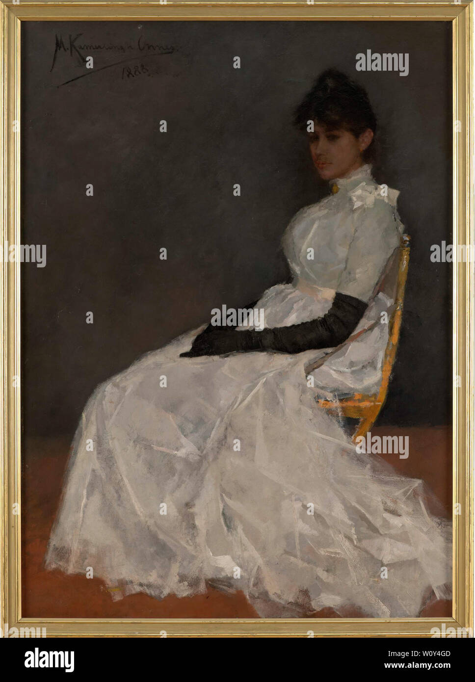 Portret van Jenny Kamerlingh Onnes (1888). Kamerlingh Onnes, Menso; Tachet, Claude Francois Stockfoto