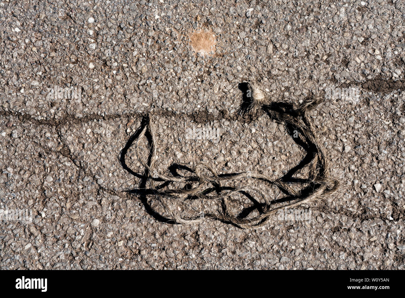 Garn auf Asphalt, fantasy Landschaft Stockfoto