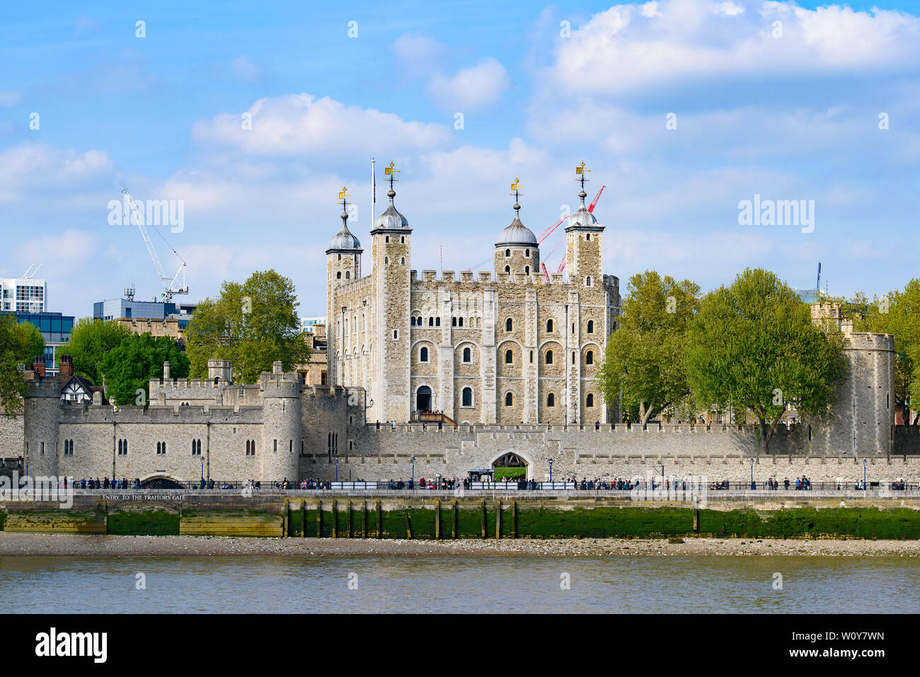 Der Tower von London am Nordufer der Themse in London, Vereinigtes Königreich Stockfoto