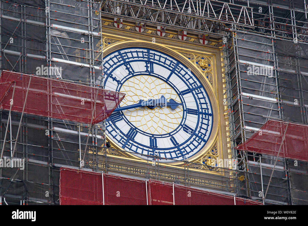 Big Ben Renovierung in London, Vereinigtes Königreich Stockfoto