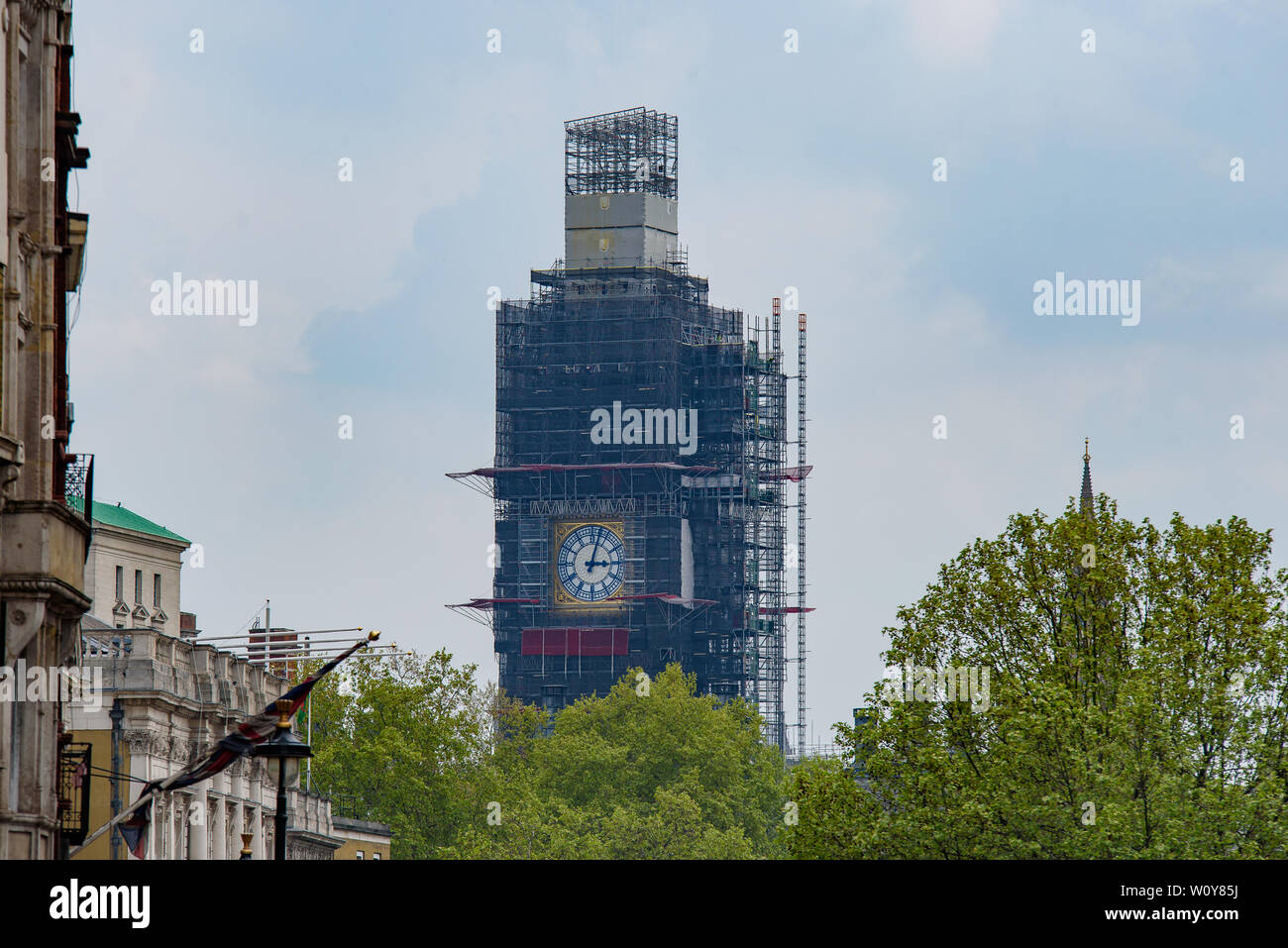 Big Ben Renovierung in London, Vereinigtes Königreich Stockfoto