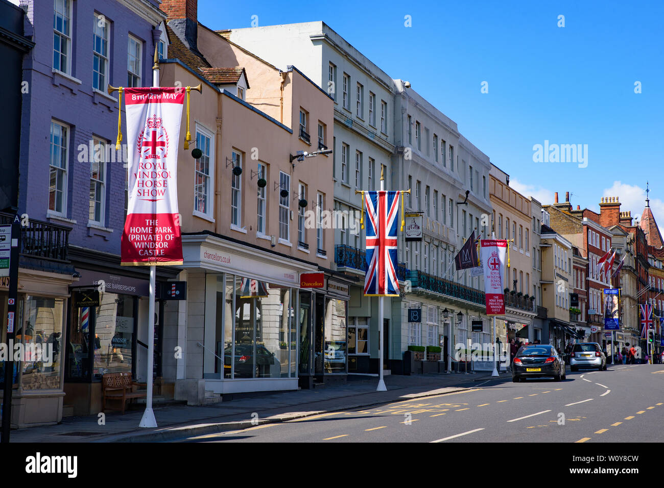 Blick auf die Straße von Windsor in Vereinigtes Königreich Stockfoto