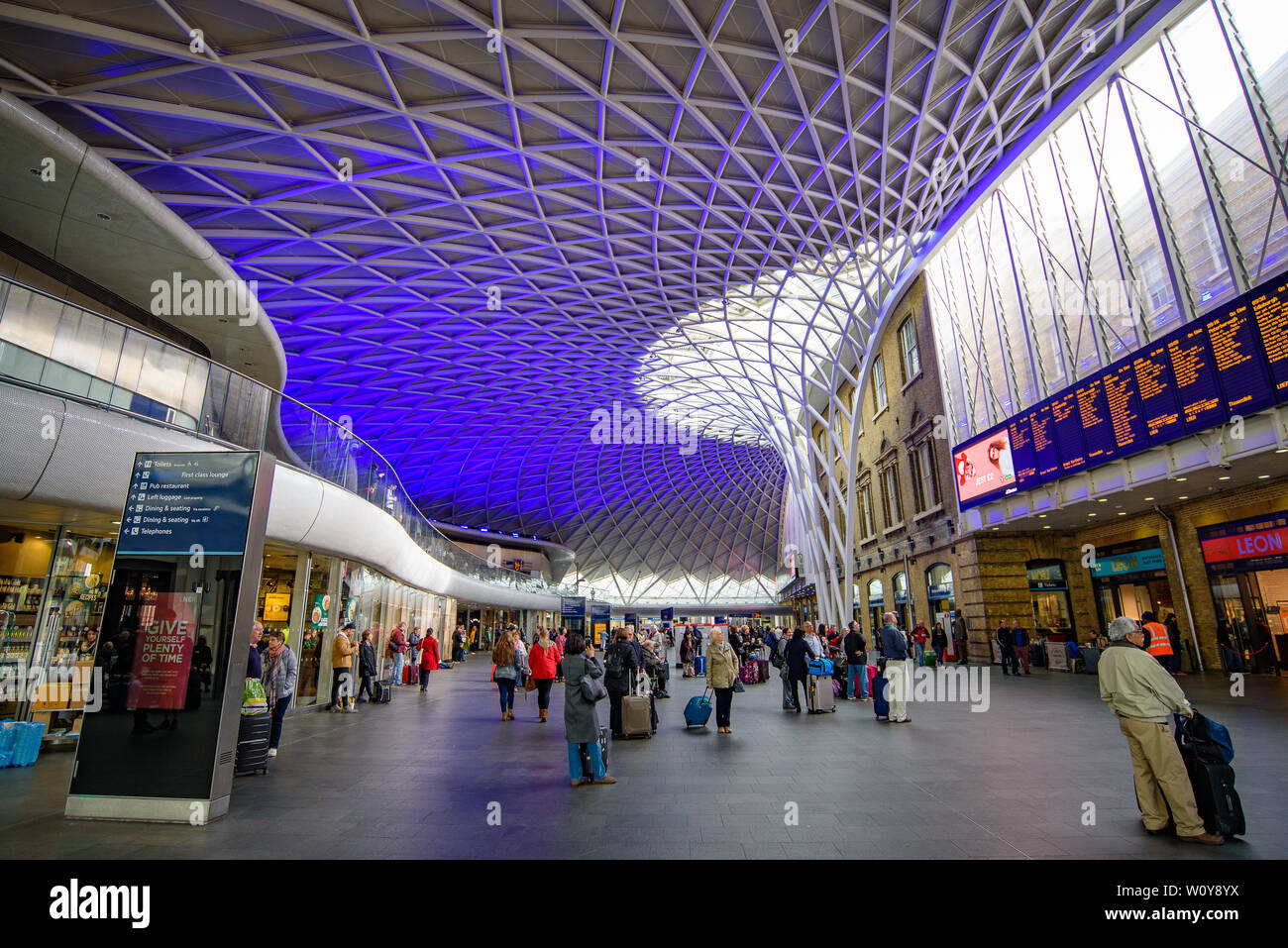 Der Bahnhof King's Cross in London, Vereinigtes Königreich Stockfoto