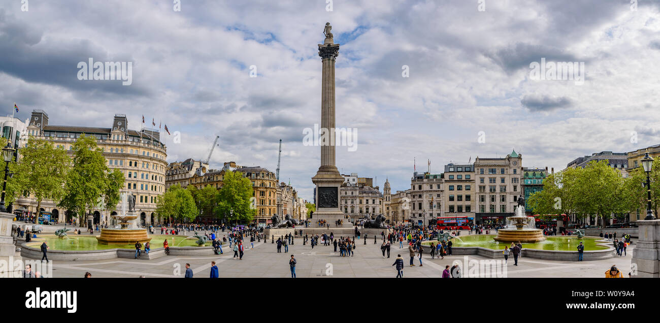 Trafalgar Square in London, Vereinigtes Königreich Stockfoto