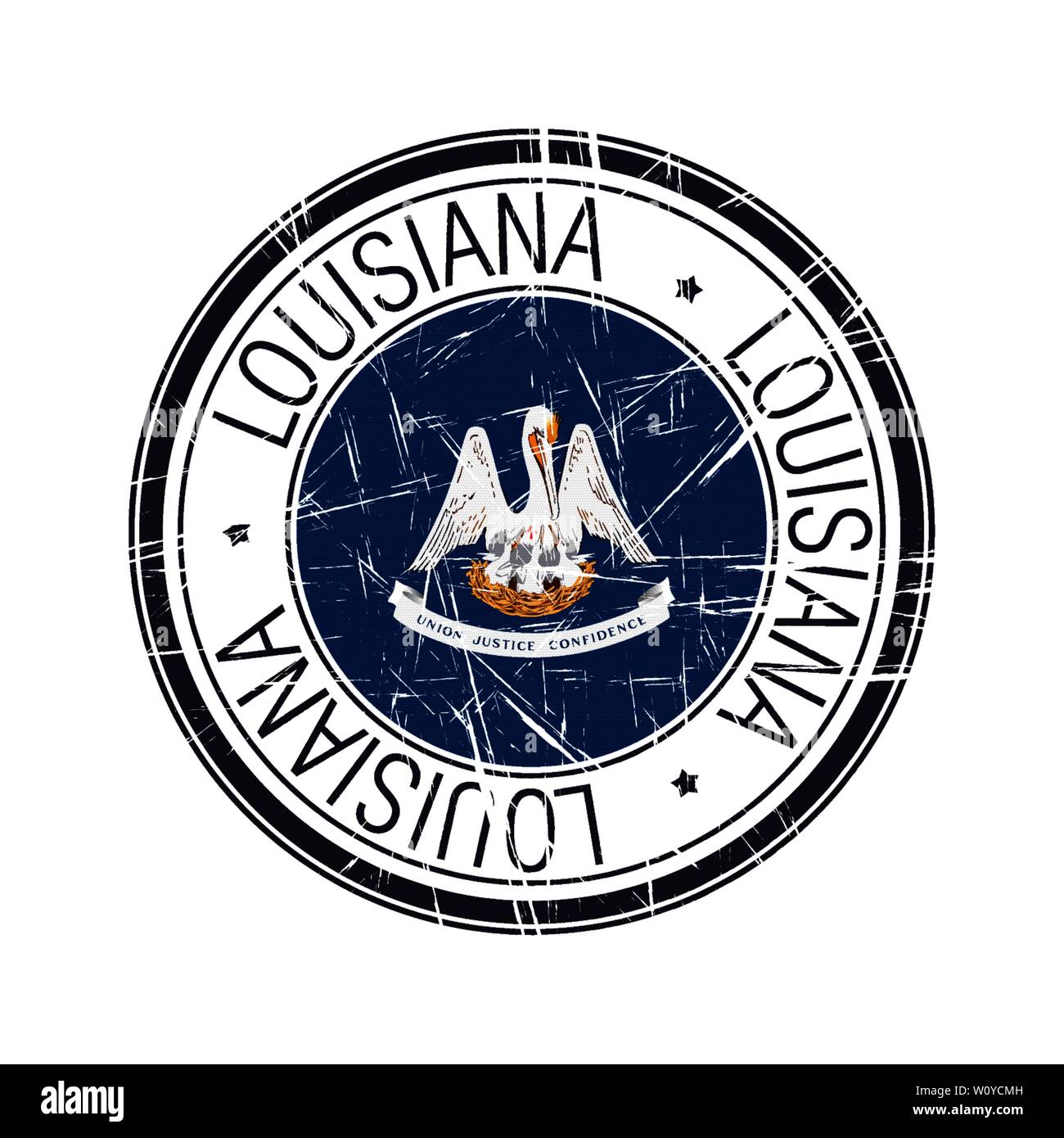 Große Staat Louisiana Post Stempel, Vektor Objekt auf weißem Hintergrund Stock Vektor