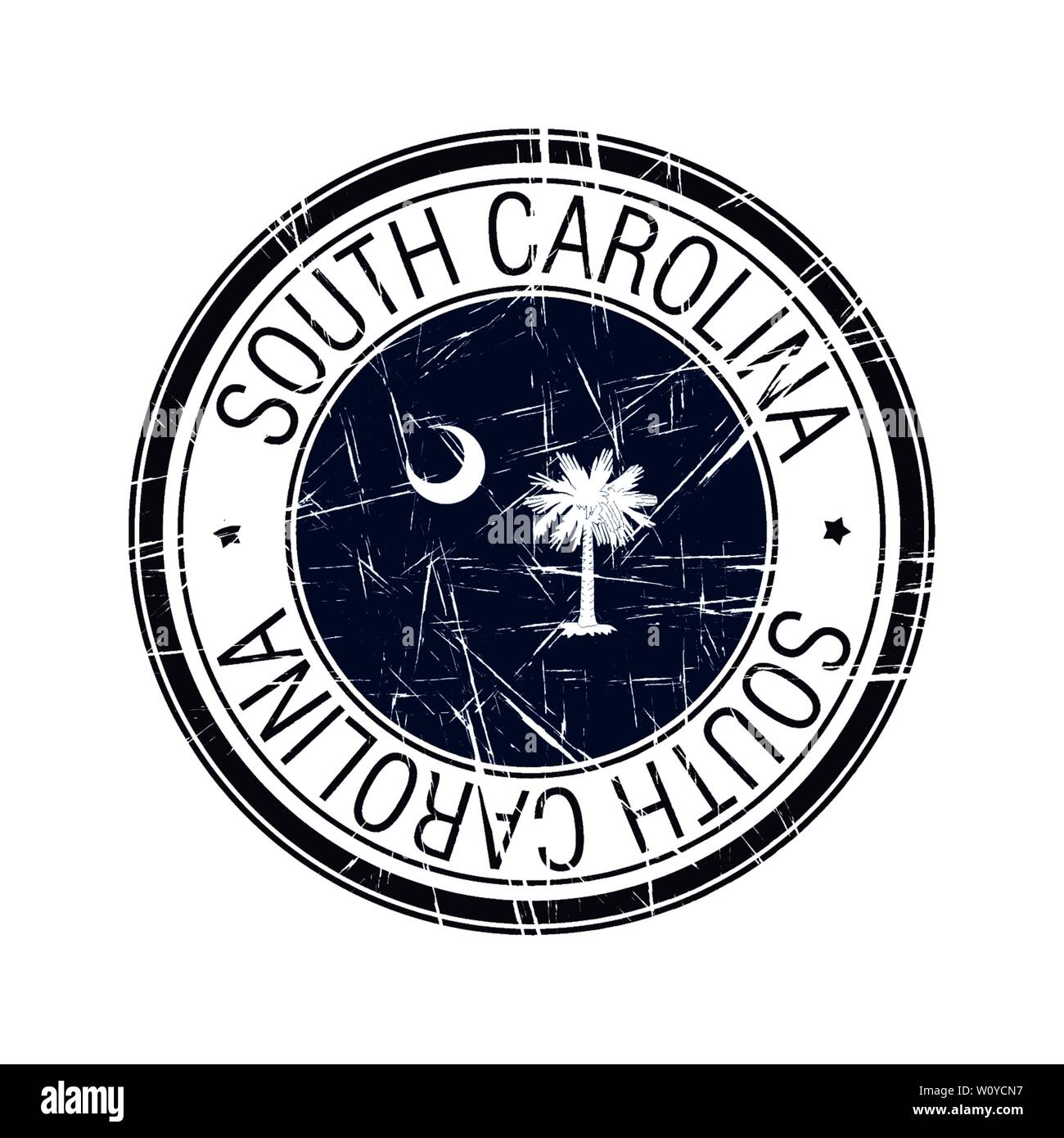 Große Staat South Carolina Post Stempel, Vektor Objekt auf weißem Hintergrund Stock Vektor