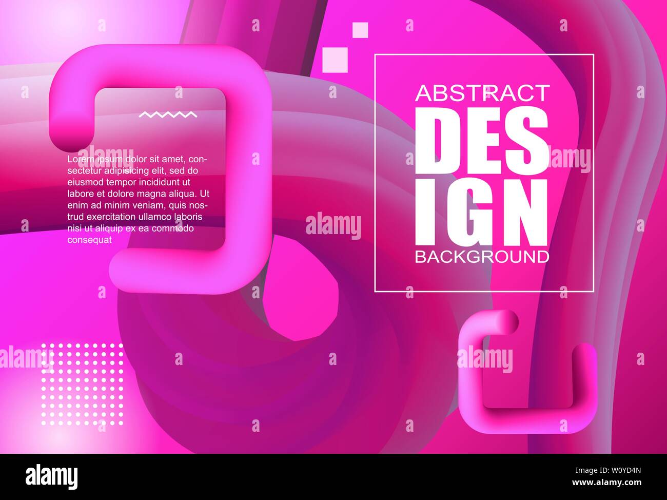 Abstrakte moderne Design 3D-Form. Flüssige wave Hintergründe für Poster, Präsentation und Web Banner Stock Vektor
