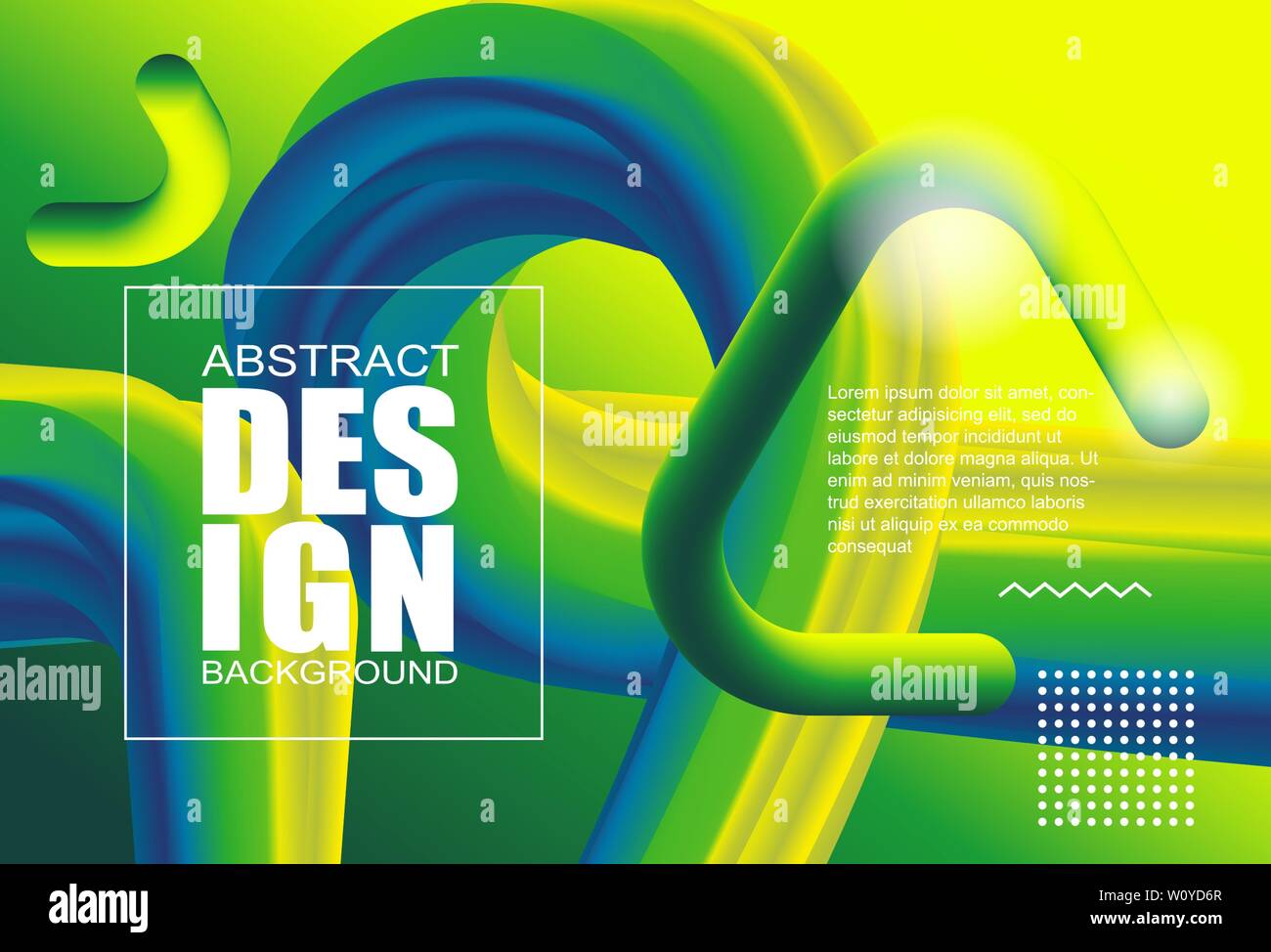 Abstrakte moderne Design 3D-Form. Flüssige wave Hintergründe für Poster, Präsentation und Web Banner Stock Vektor