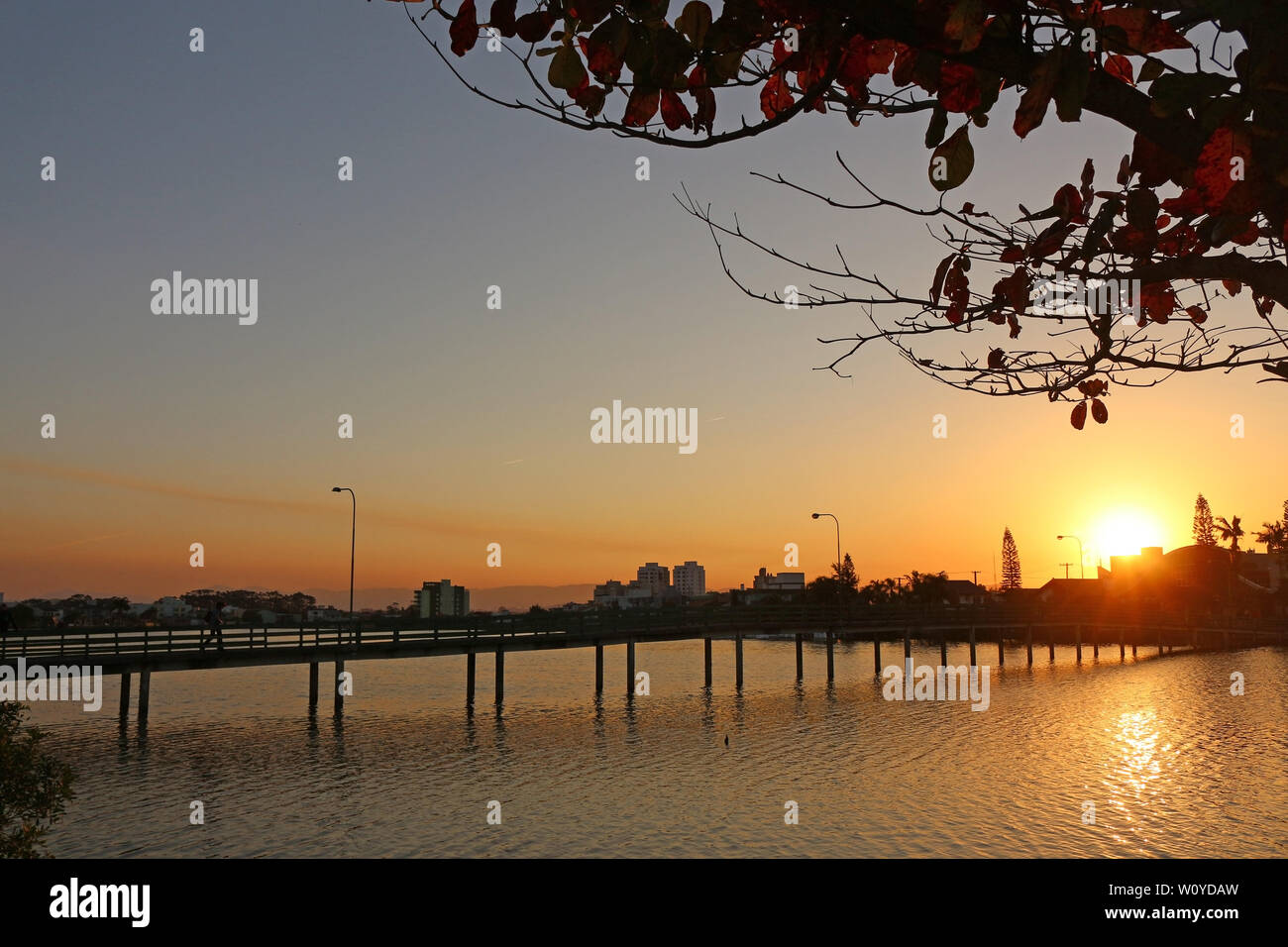 Dies ist die Lagune der Violão, in der Stadt Torres entfernt, an der Nordküste von Rio Grande do Sul, das ist der einzige Strand in der s Stockfoto